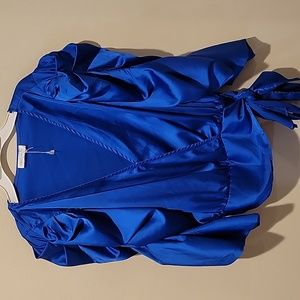 ❤️ NWOT! VESTIQUE SATIN PUFF SLEEVE TOP, MEDIUM